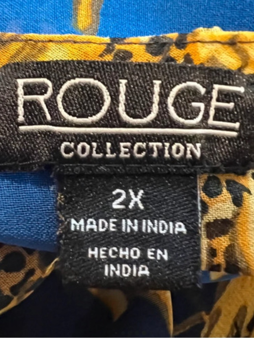 Rouge! Blue and Gold Baroque Wrap Blouse - Picture 10 of 10